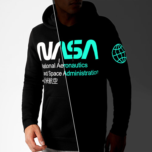 Sweat Capuche Glow In The Dark Noir