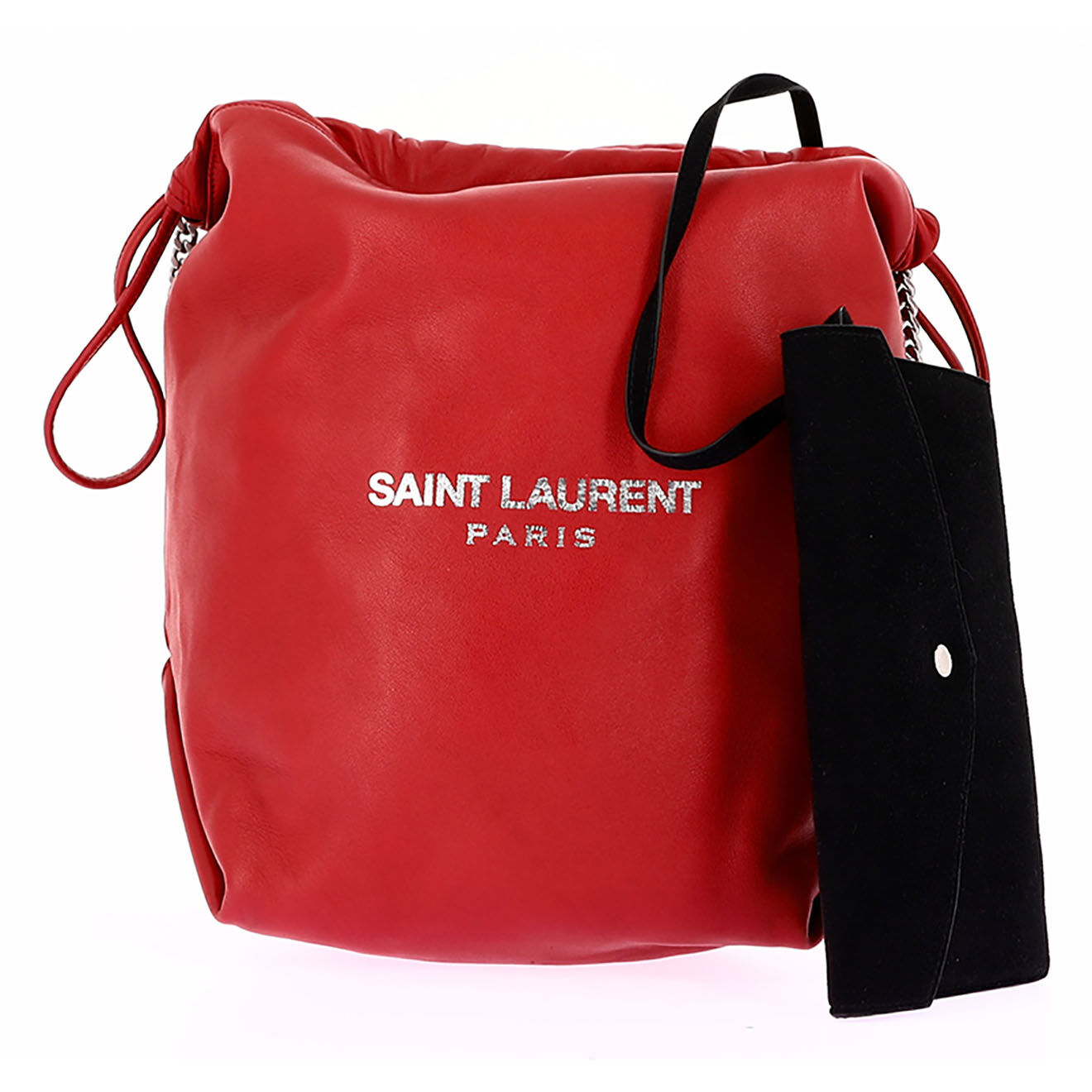 Saint Laurent Sac bandoulière Teddy en Cuir rouge - Très bon état - L.20 cm