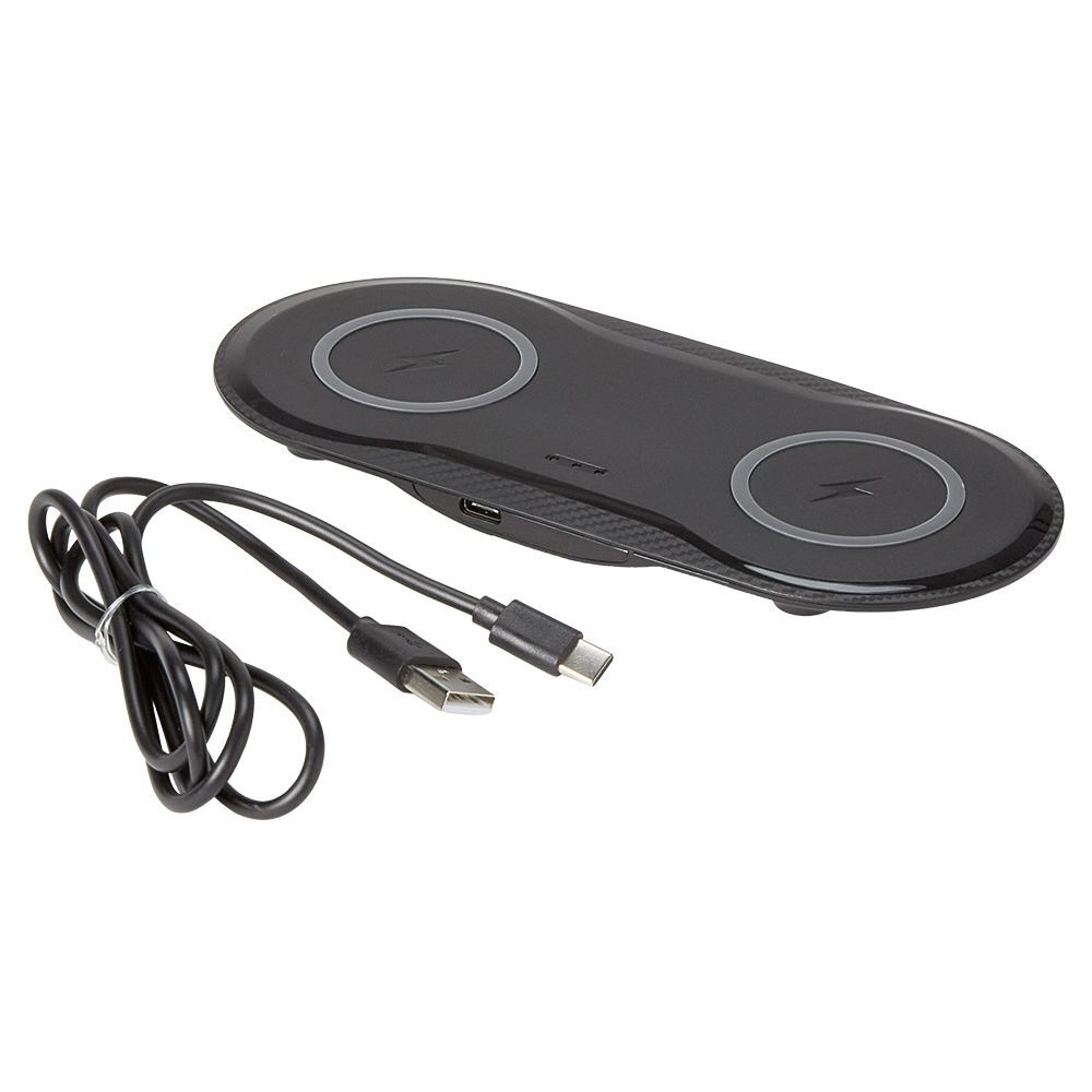 Chargeur sans fil double noir