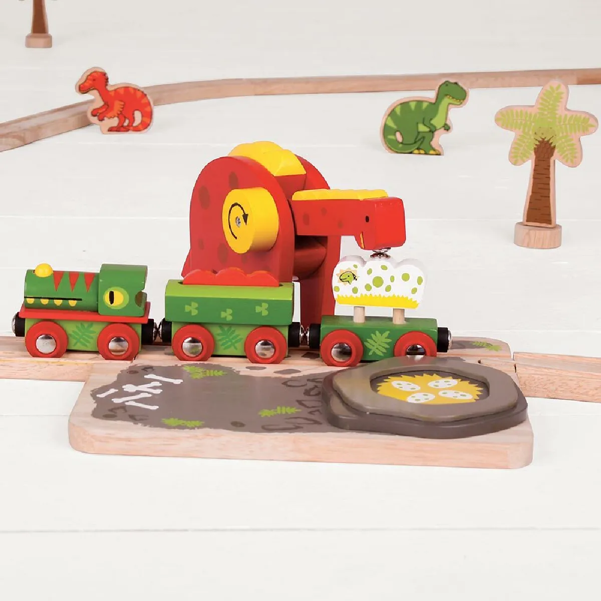 Bigjigs Rail Grue ferroviaire dinosaures