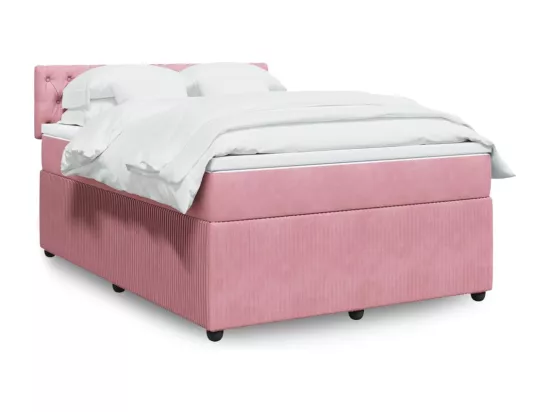 Sommier à lattes de lit avec matelas Rose 140x190 cm Velours