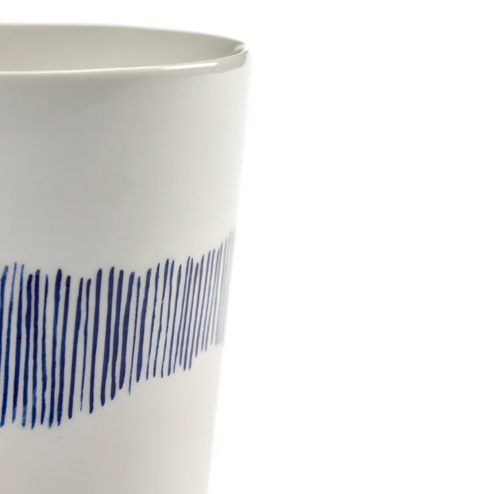 Serax - Feast Tasse, 330 ml, weiss / blau gestreift (4er-Set)