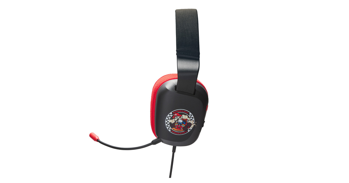 PowerASwitch Stereo Mario Kart over-ear gaming headset  (Zwart/rood)