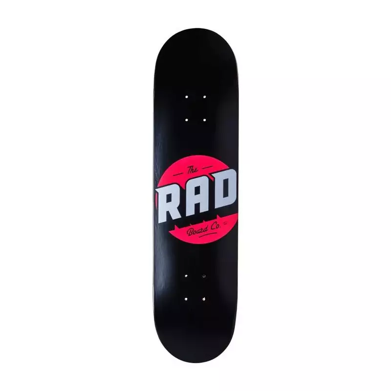 Plateau de skate RAD Solid Logo Noir/Rouge 8.0