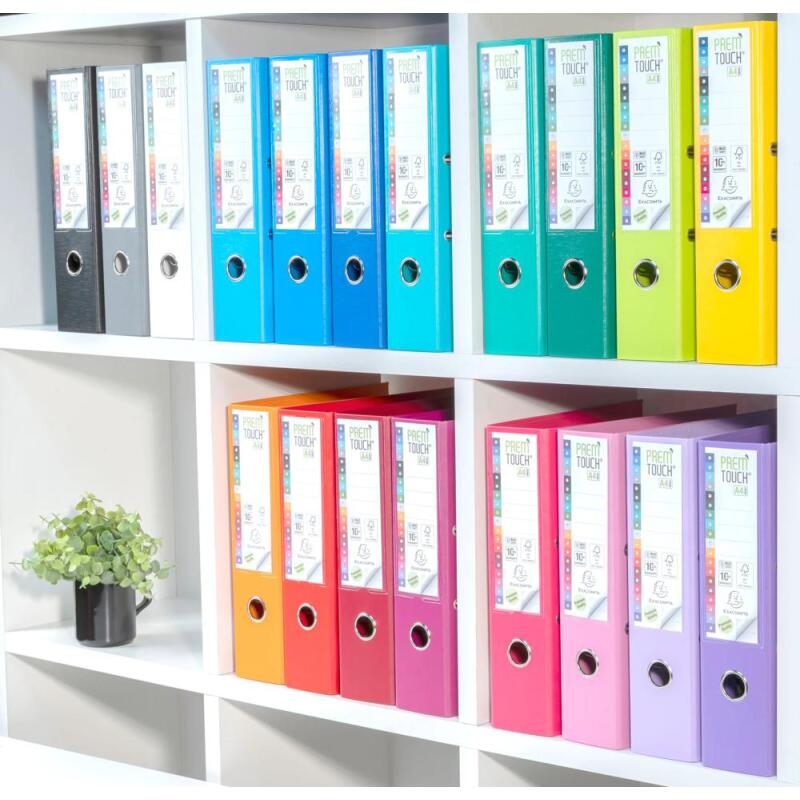 Classeur à levier Prem'Touch intérieur et extérieur en polypropylène A4 maxi - Dos 8 cm