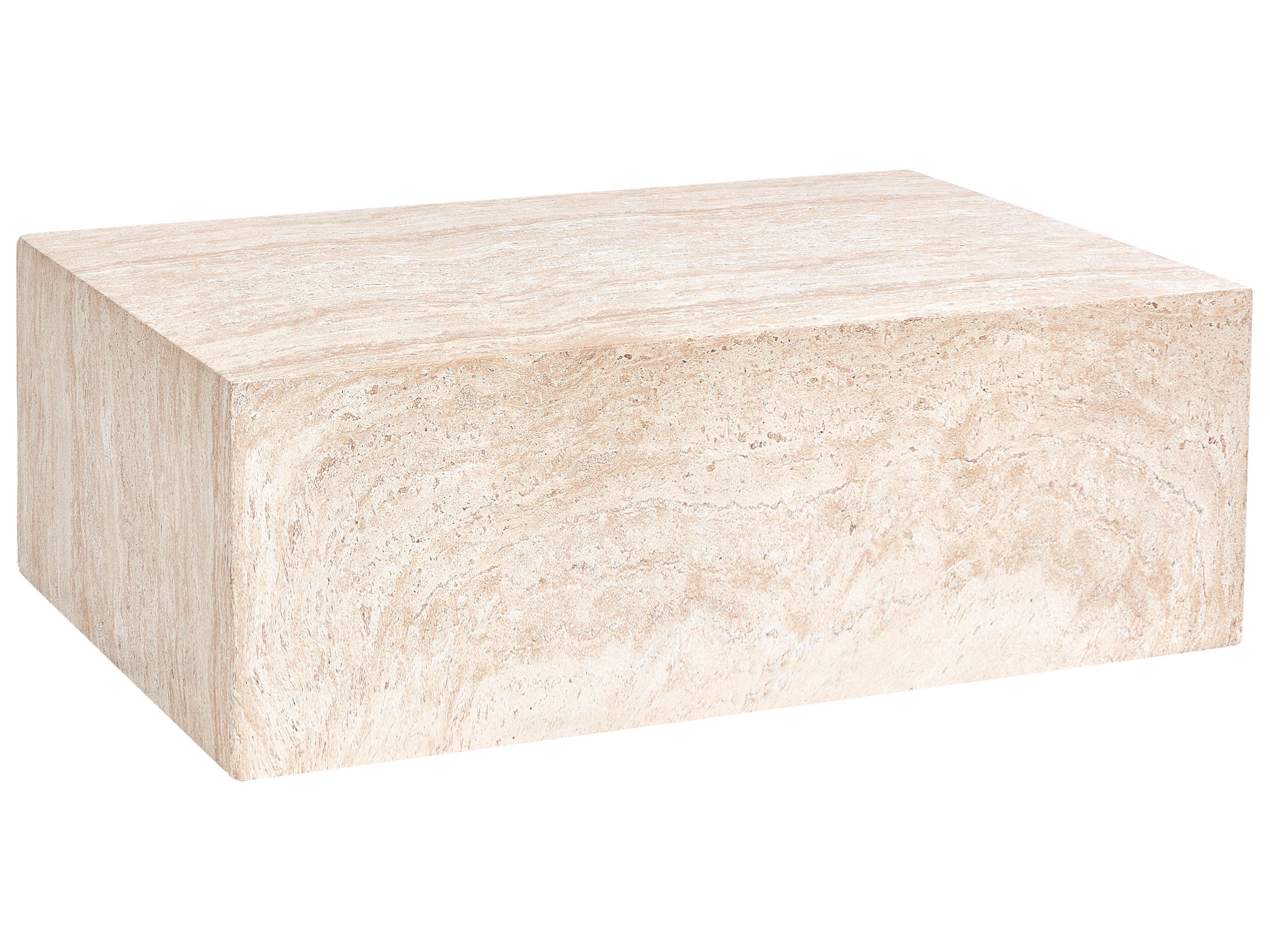 Salontafel NOBRES 90 cm 66 cm Travertijn-effect