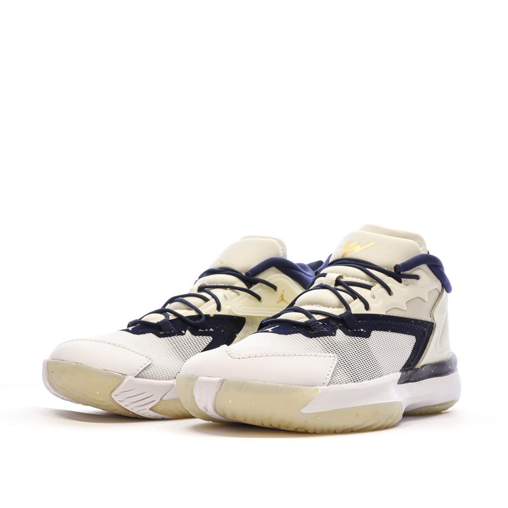 Nike Chaussures de Basketball Beige/Bleu Garçon Nike Jordan Zion 1