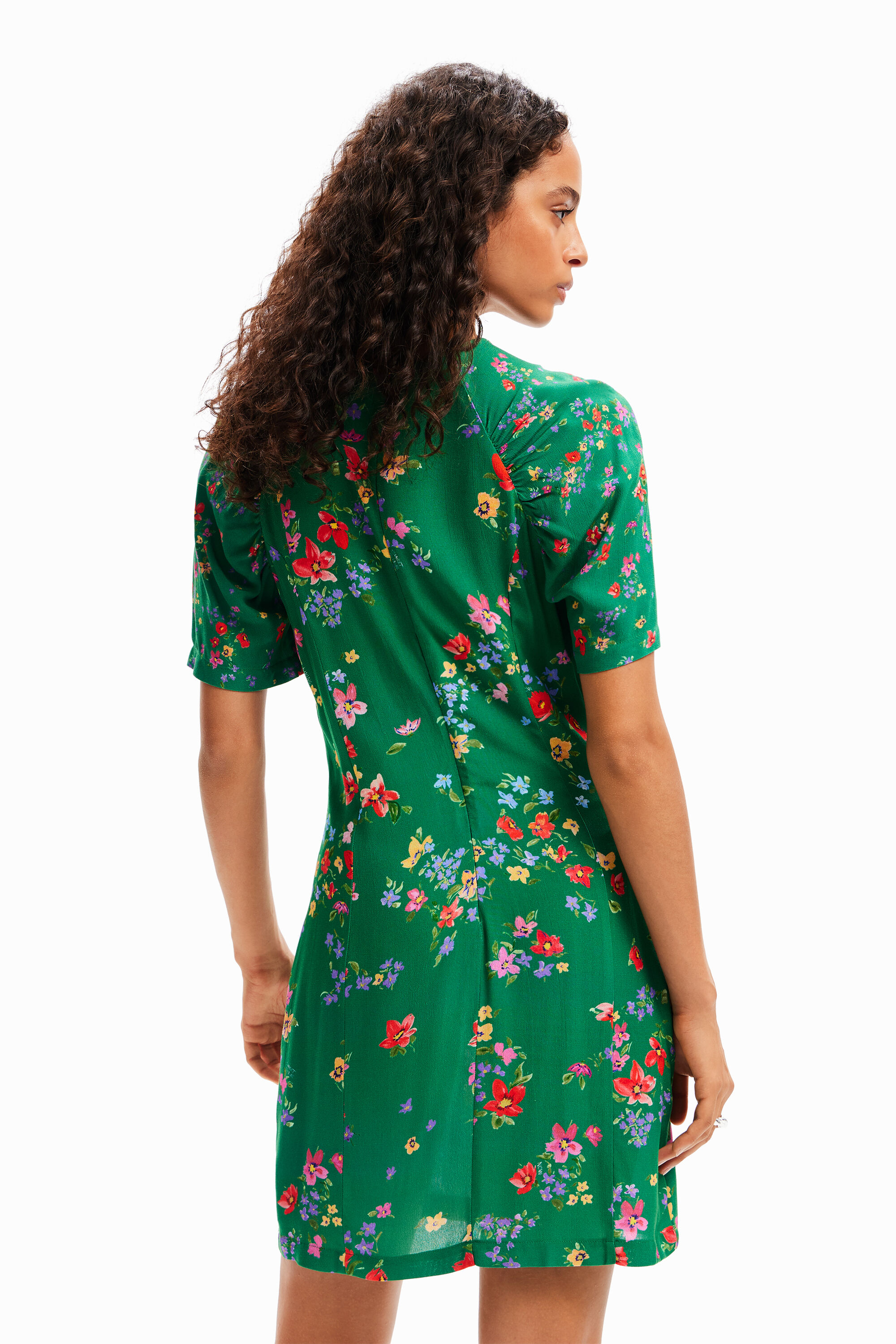 Robe courte fleurs