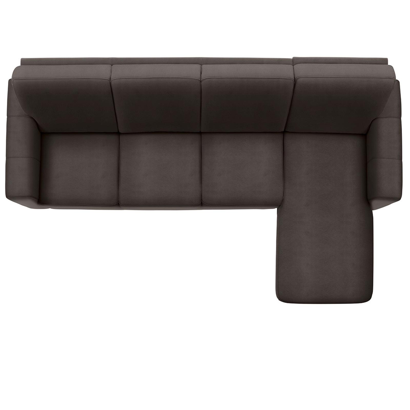 polsterpower Ecksofa - Saddle anthrazit - Basismodell - Recamiere rechts