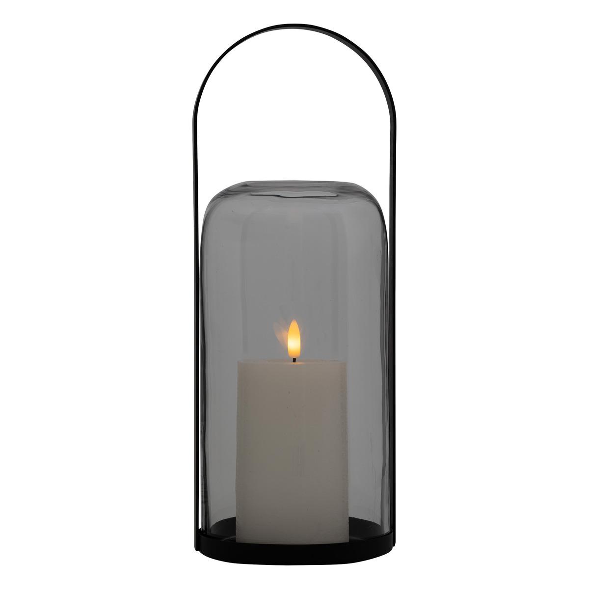 LANTERNE METAL LED JAKO NOIR H.35CM