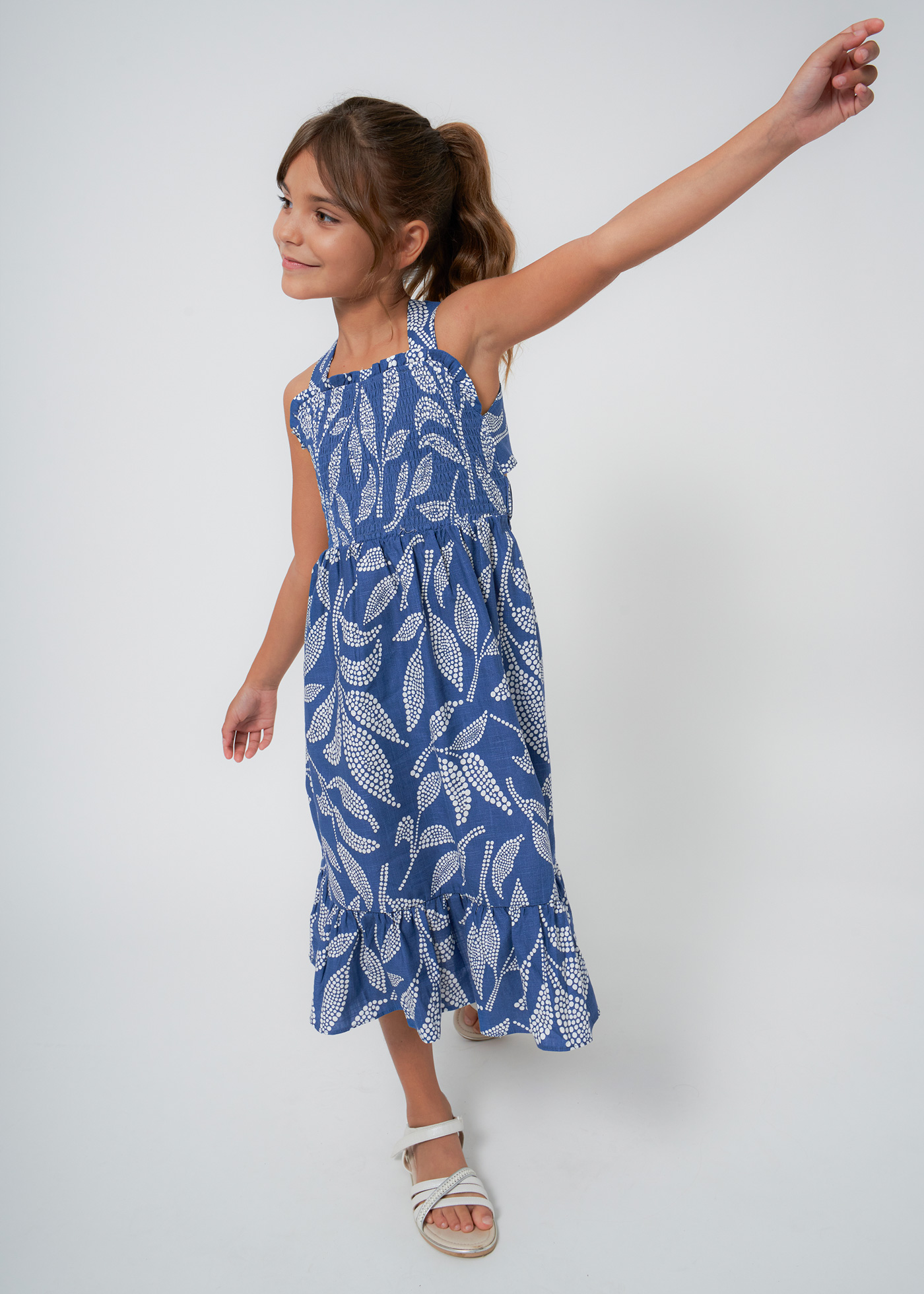 Vestido midi estampado para meninas
