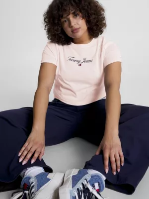 Camiseta cropped com logo essencial da Curve