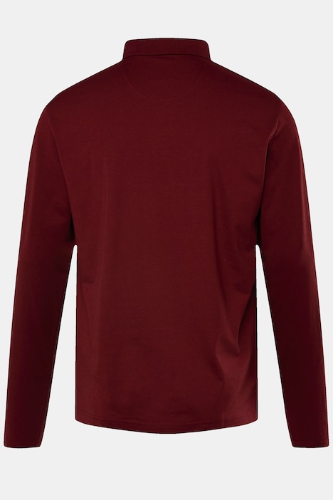 Boston Park Poloshirt, Langarm, verdeckter Buttondown-Kragen, bis 84/86