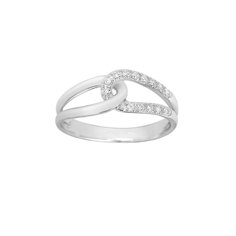 Bague Femme - Or 18 Carats - Diamant 0,06 Carats