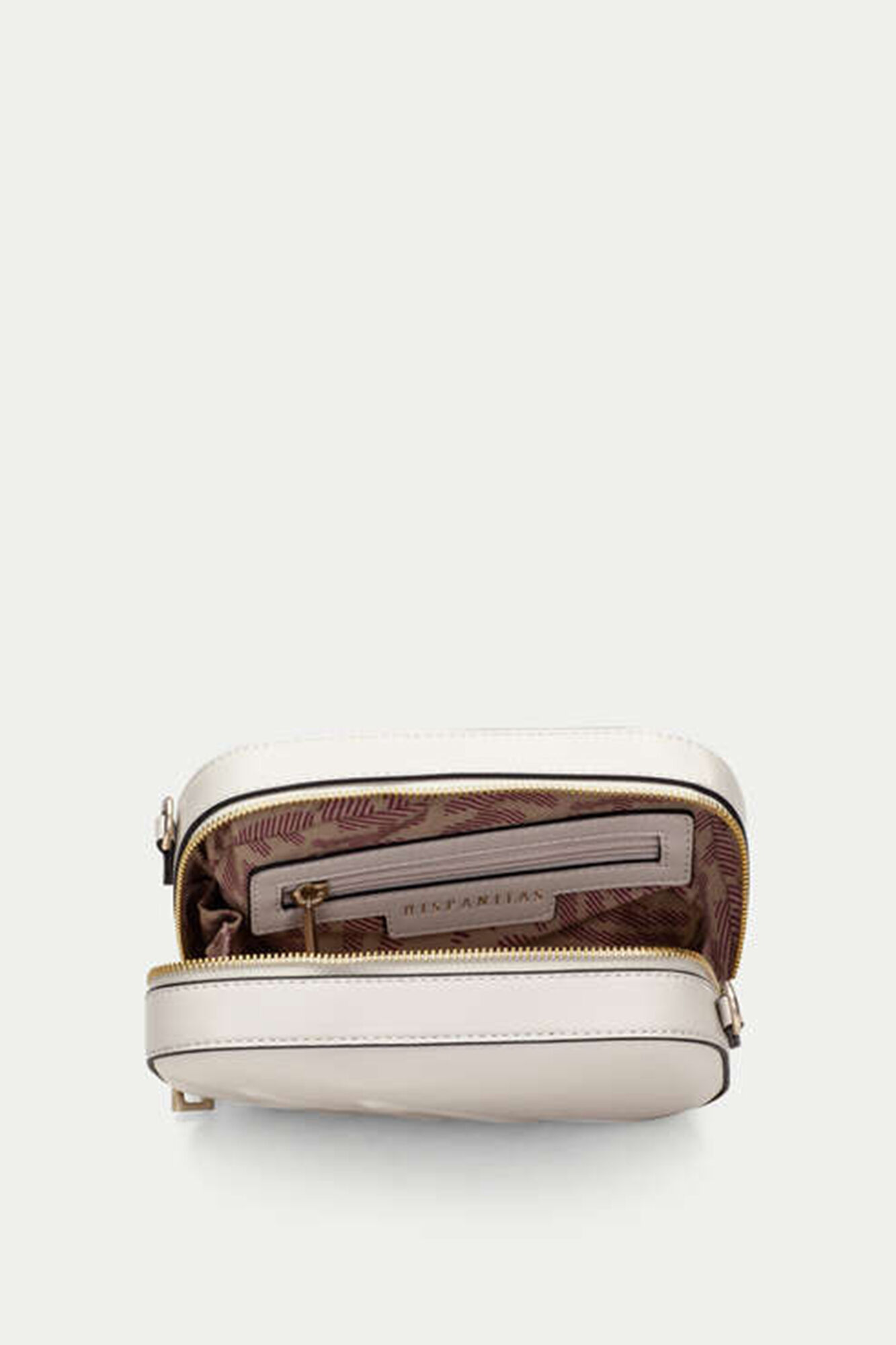 Bolsa retangular com fecho de correr - Marfim