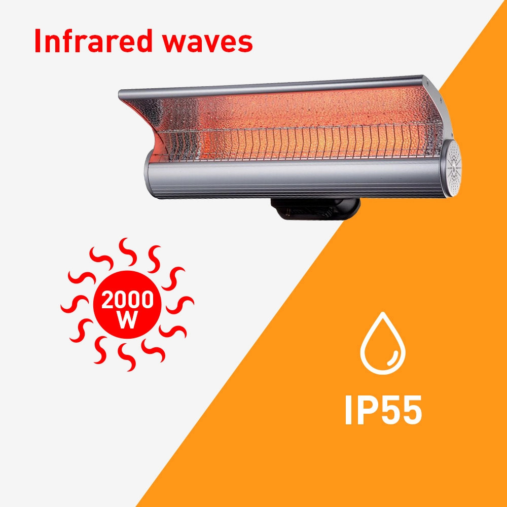 Chauffage reflecteur 2000w sined infrared wall heater 2000
