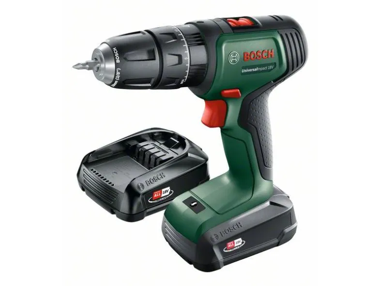 Bosch AKKUSLAGBOREMASKINE UNI IMPACT 18V 2X1,5