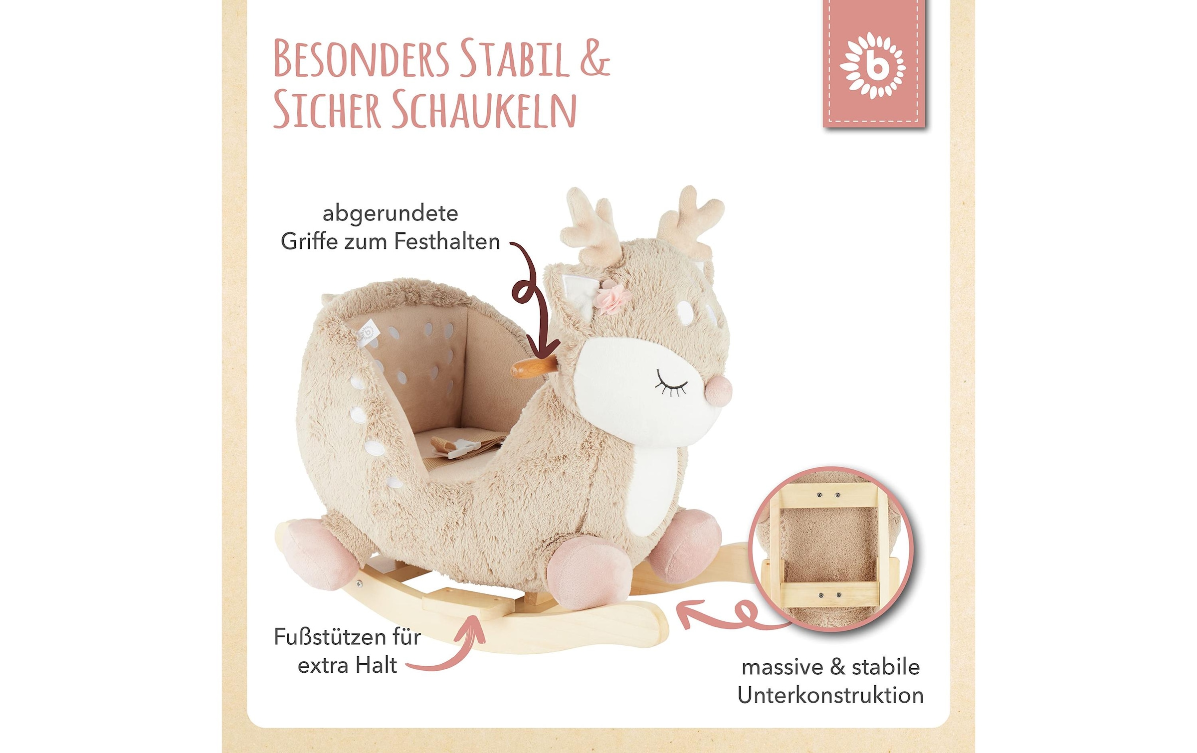 BIECO Schaukeltier »Ella« Holzart: Pinie (China)