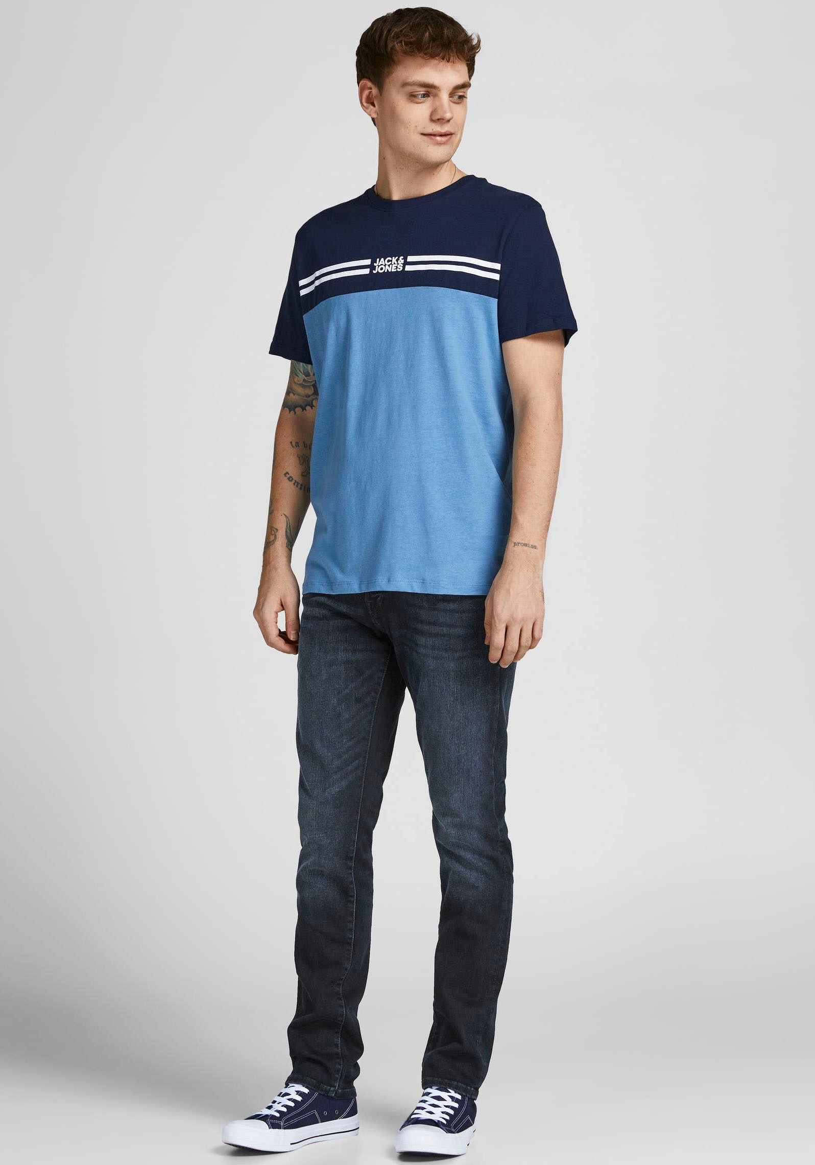 Jack & Jones Slim-fit-Jeans »JJIGLENN – Slim-Fit-Jeans mit niedriger Leibhöhe«, Used, modisch, slim fit, Denim/Jeans