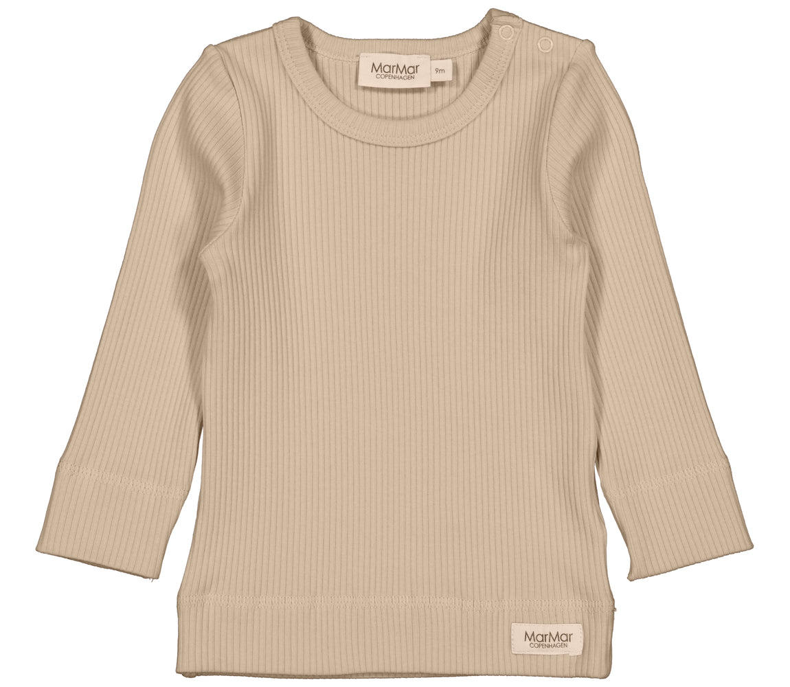 Plain Tee LS, T-shirt - Stone Wall