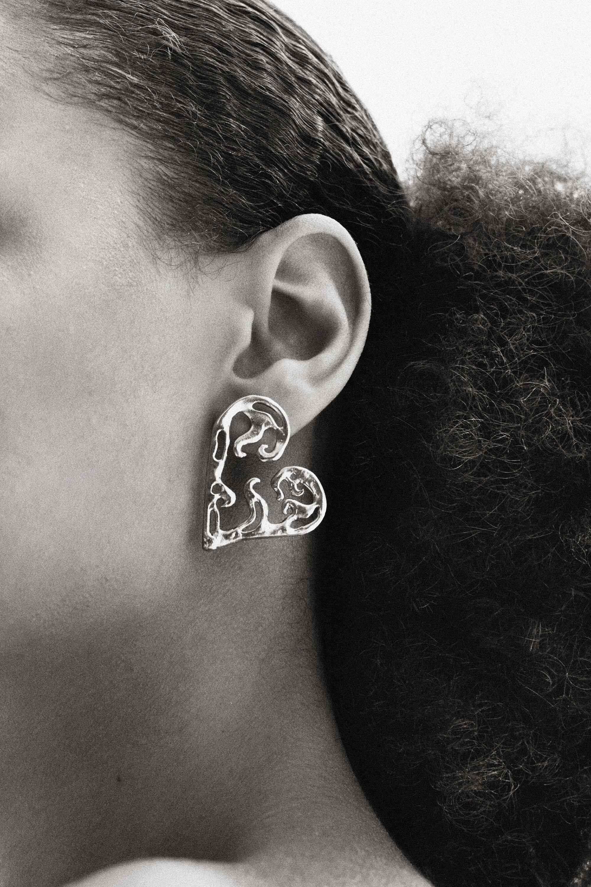 Boucles d'oreilles cœur plaquées argent Zalio