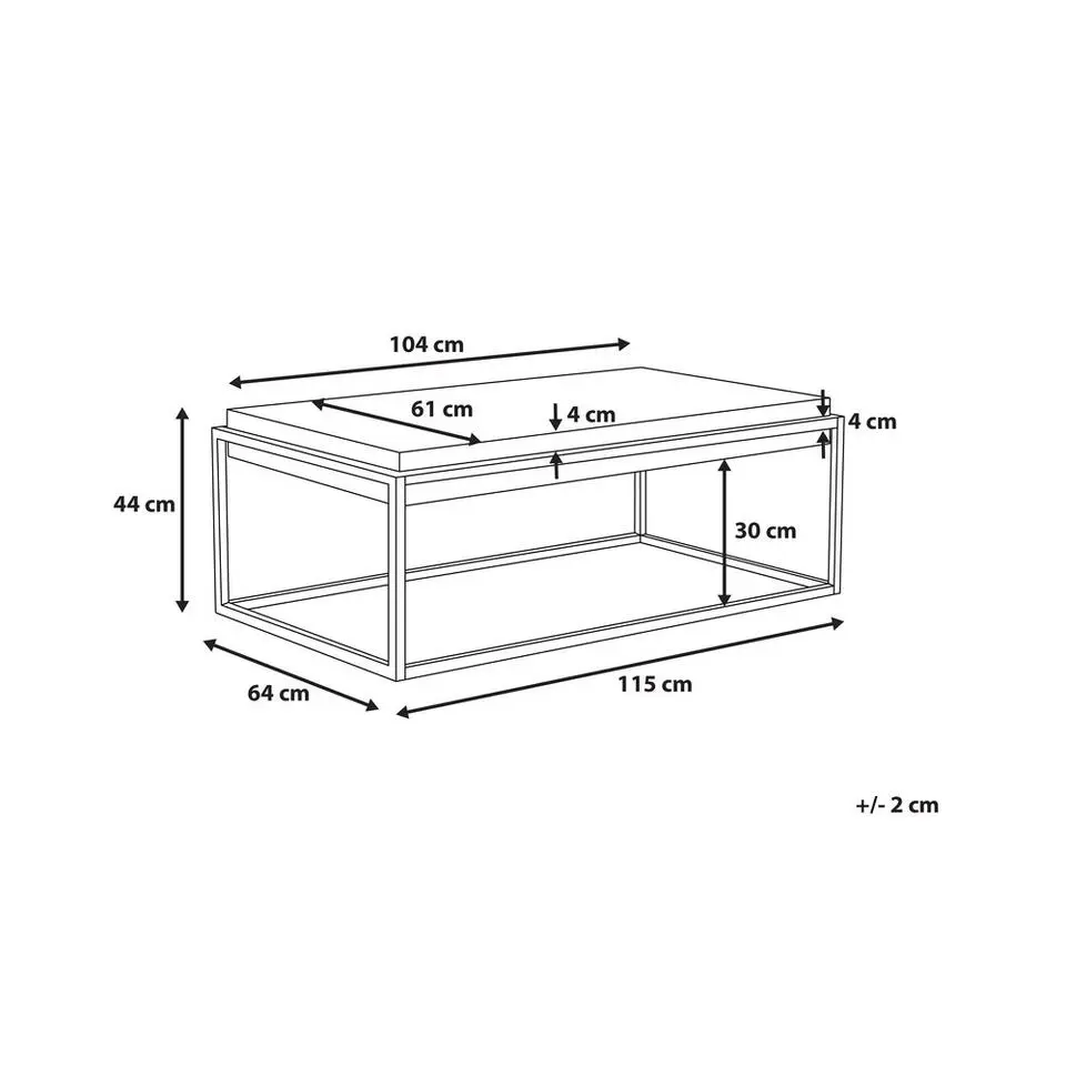 ALTOS - Salontafel - Grijs - MDF
