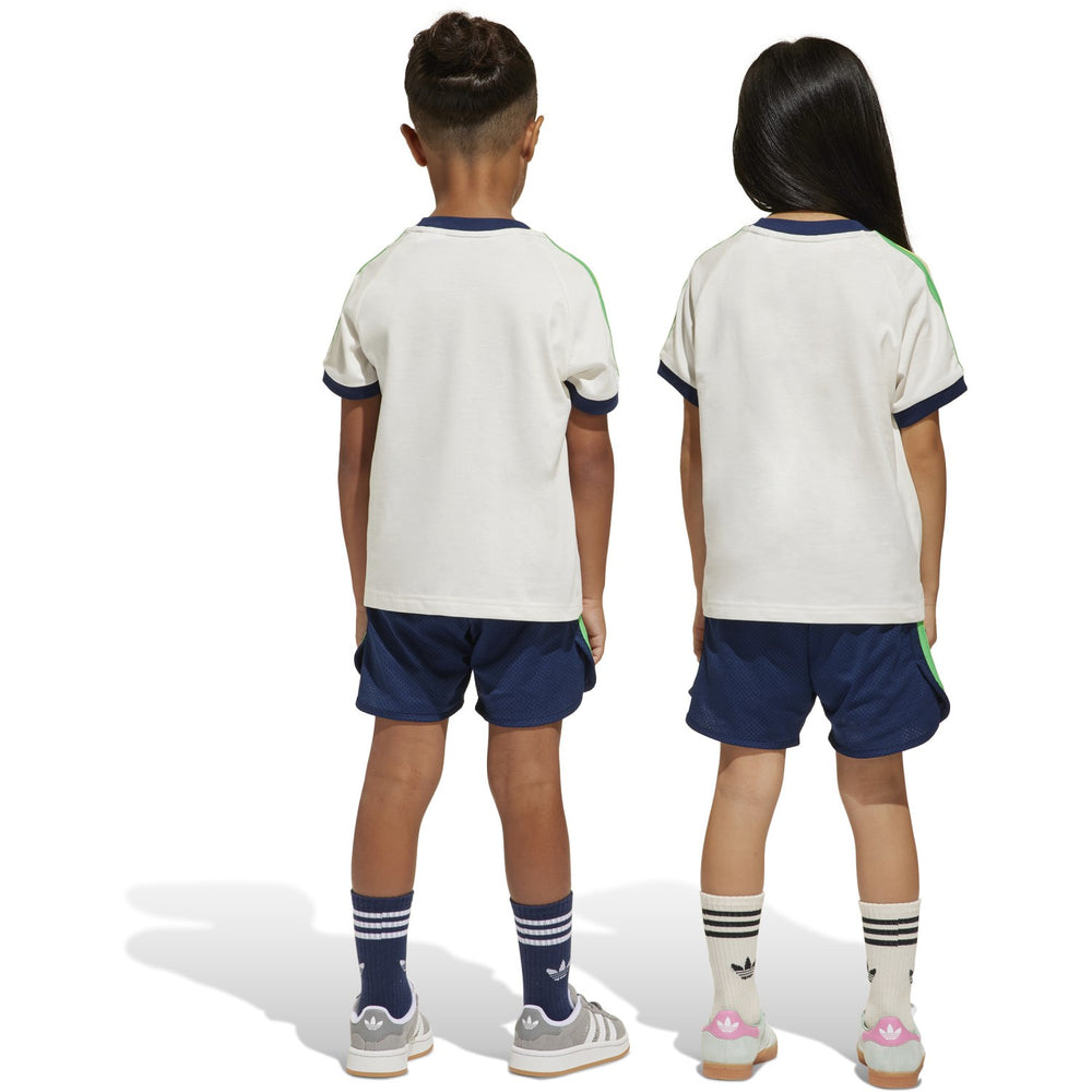 Køb adidas Originals Cloud White/Night Indigo Shorts Tee Sæt