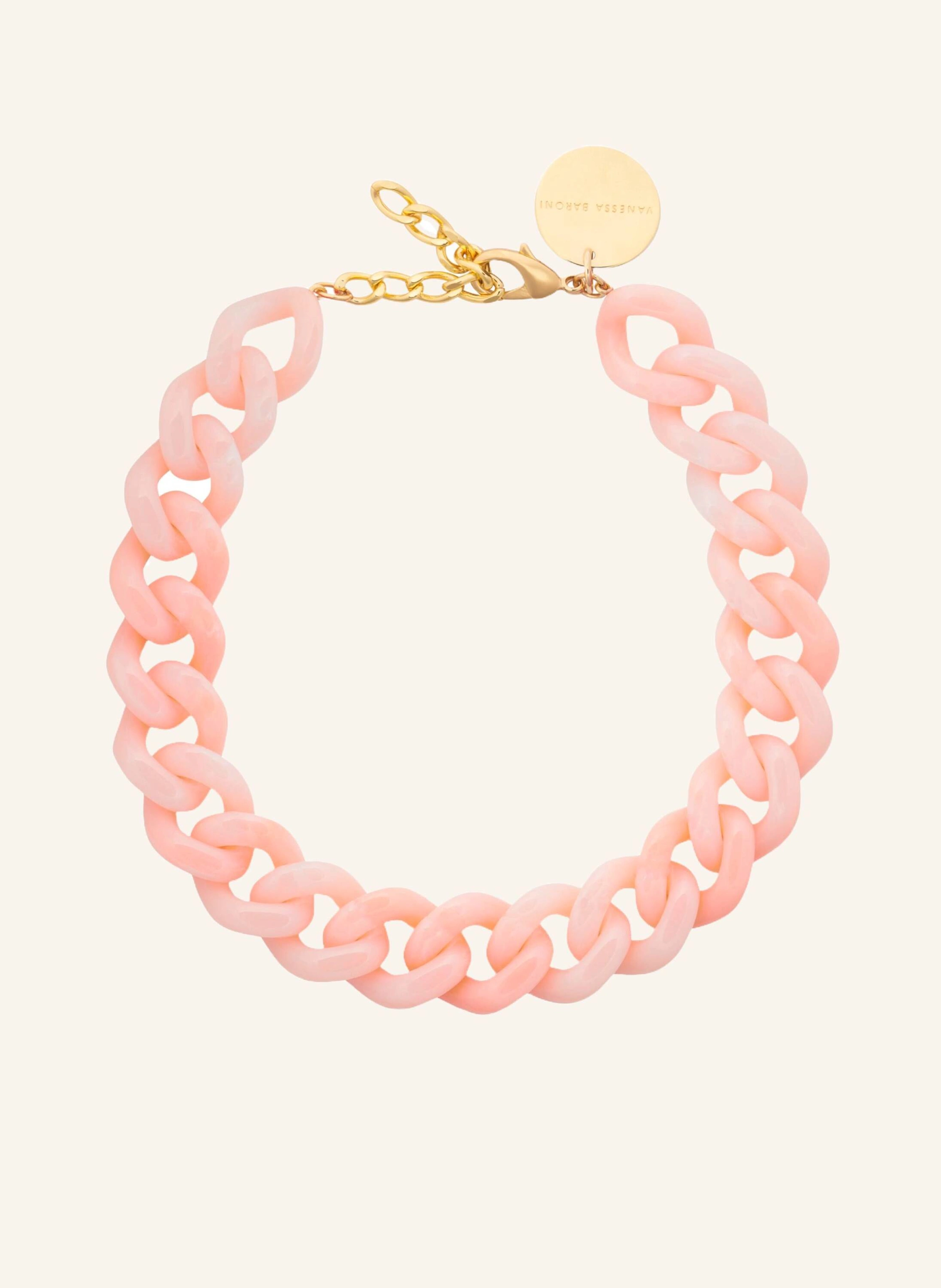 VANESSA BARONI Halskette FLAT CHAIN NECKLACE PEACH SORBET by GLAMBOU