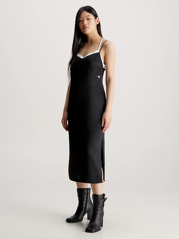 Vestido longo de cetim