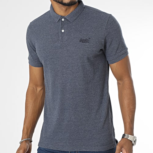 Polo Manches Courtes M1110343A Bleu Marine Chiné