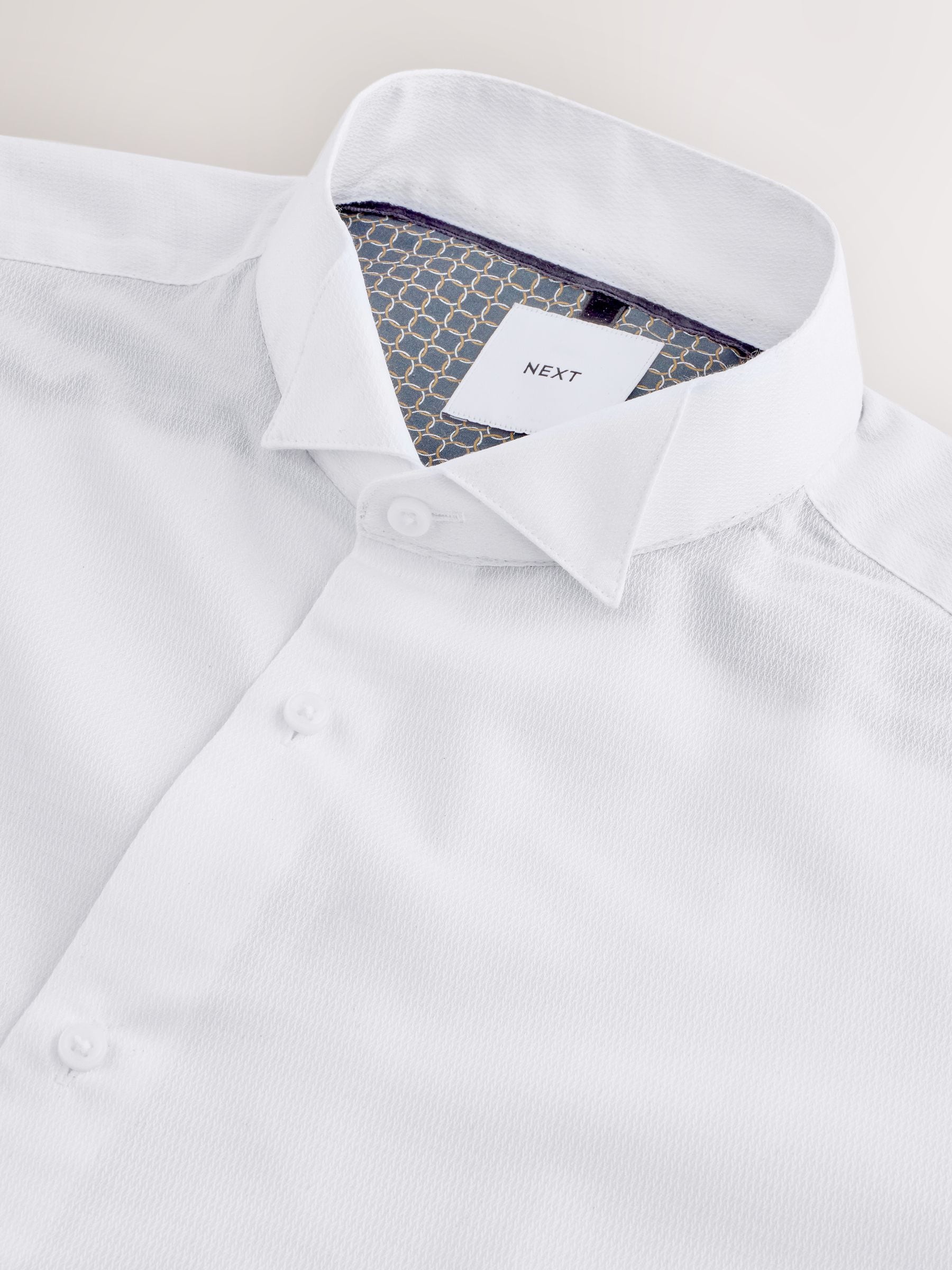 Wit - Slim Fit - Wing Collar Occasion Long Sleeve Shirt