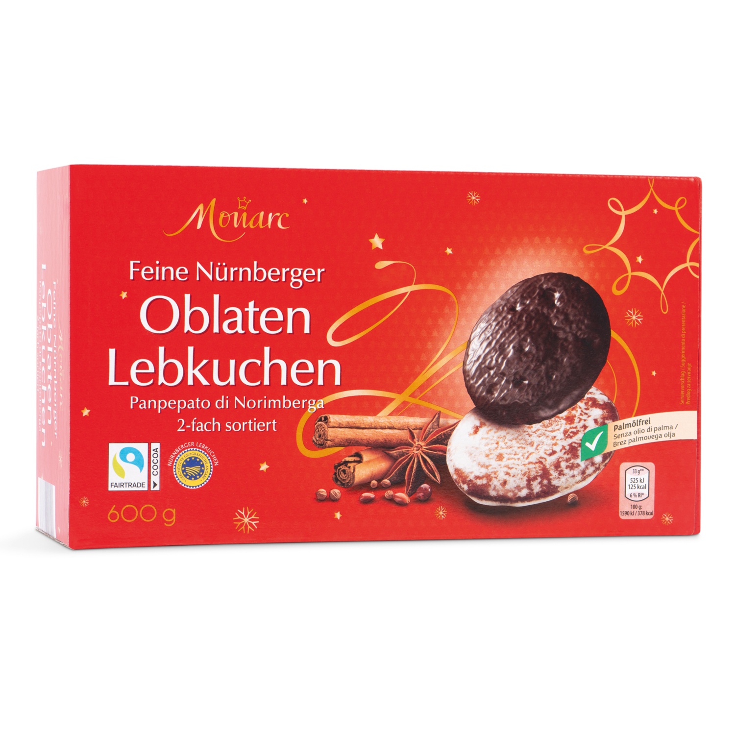 MONARC Nürnberger Oblaten-Lebkuchen 600 g