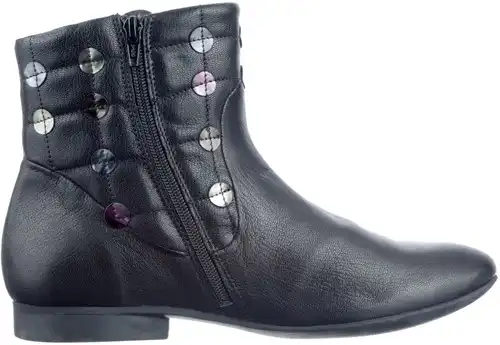 000992-0000 Think zwart combi - maat 40.5 enkellaars zwart combi - maat 40.5 Calandschoen