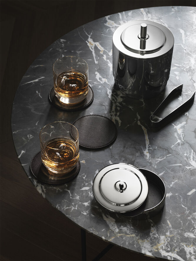 Georg Jensen MANHATTAN COASTER 4 PCS Brun