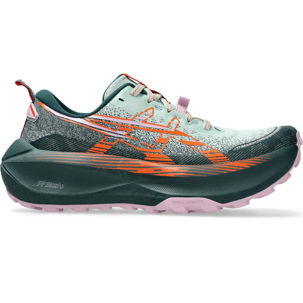 Chaussure trail ASICS TRABUCO MAX 4 W COLD MOSS/NOVA ORANGE