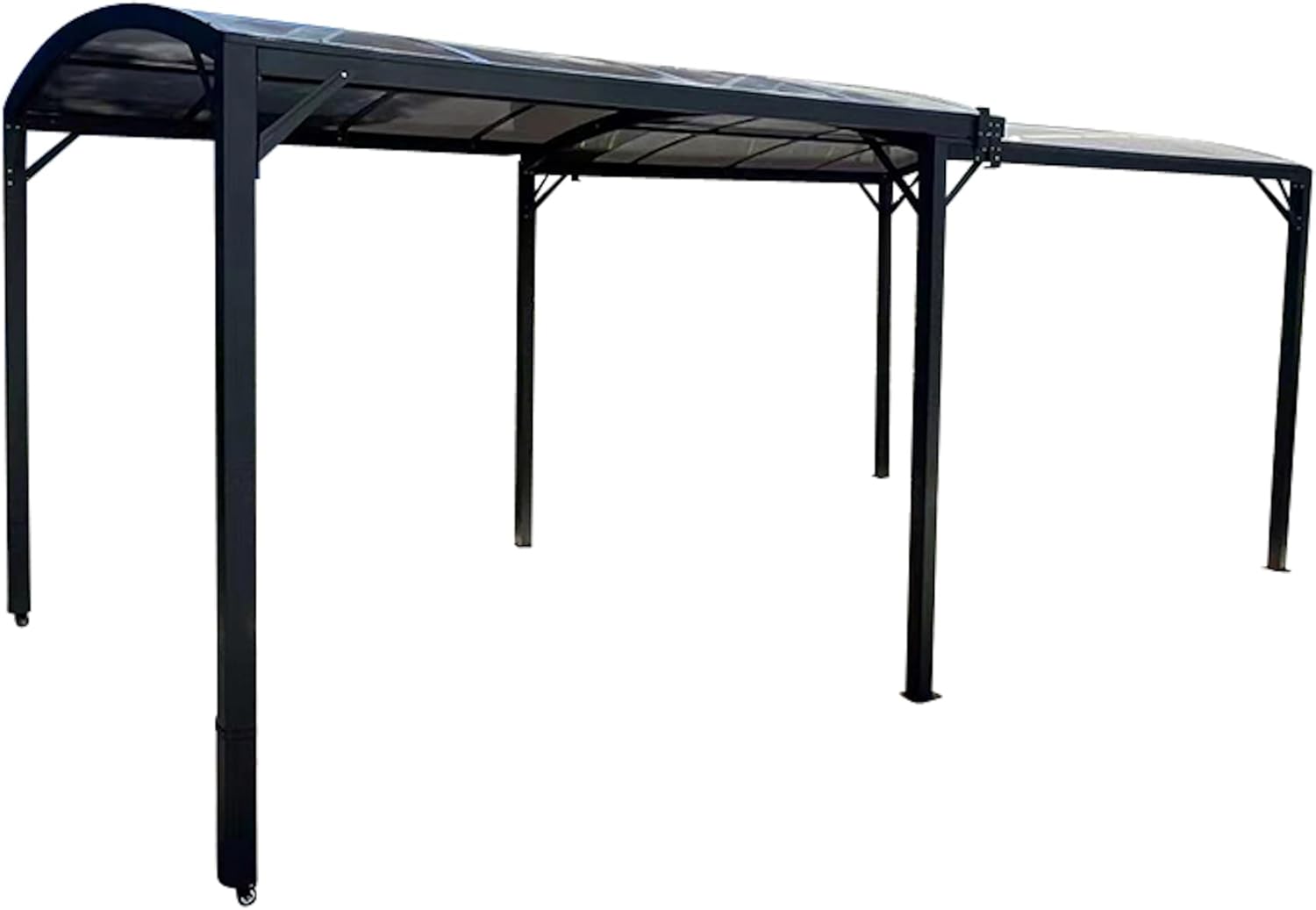LECO - ausziehbare Jotta 4.0 Pergola 5,38 x 3 m mit Polycarbonat-Dach – anthrazit