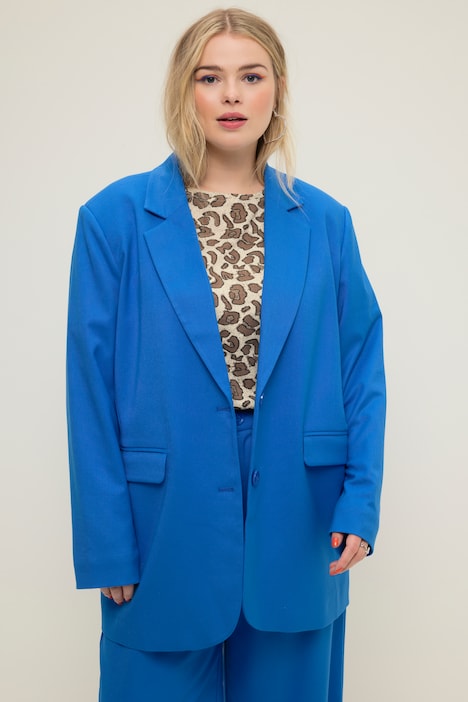 Blazer, oversized, Revers