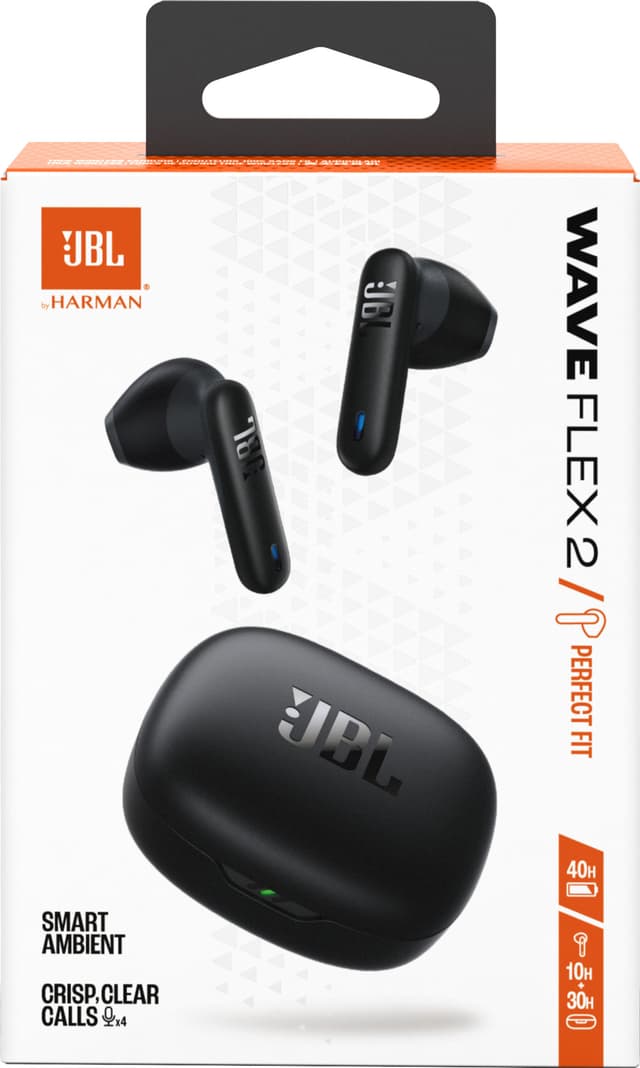 JBL Wave Flex 2 true wireless in-ear høretelefoner (black)