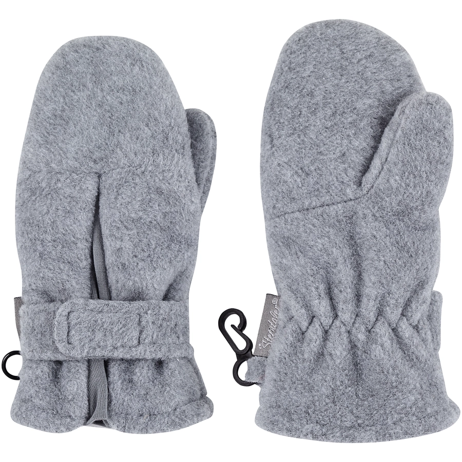 Sterntaler Fäustlinge Microfleece uni silber mel.