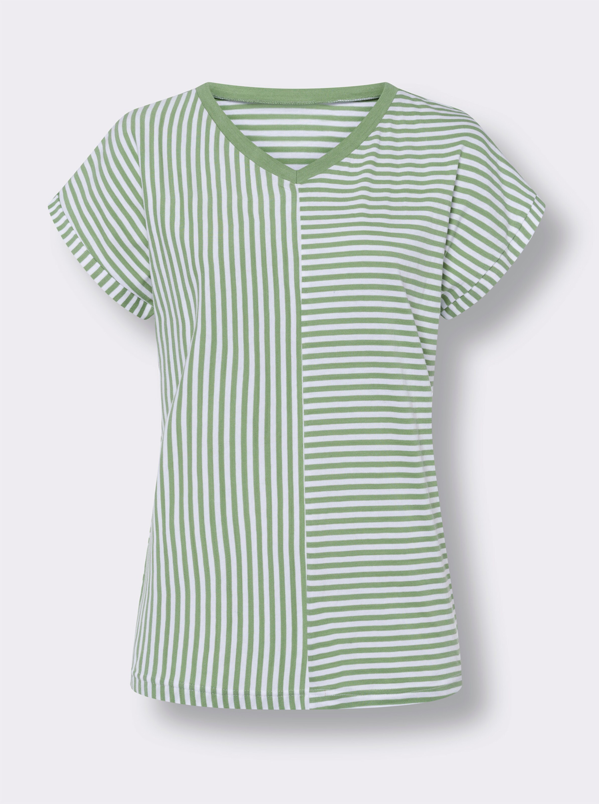 V-Shirt mit überschnittenen Schultern
