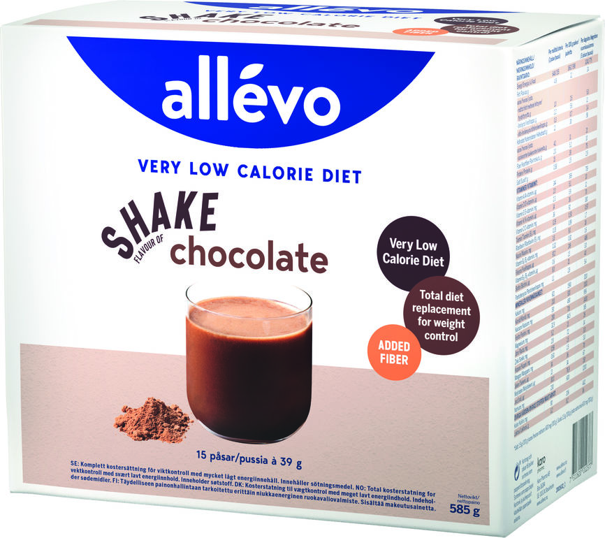 Allevo VLCD shake chocolate 15x39 g