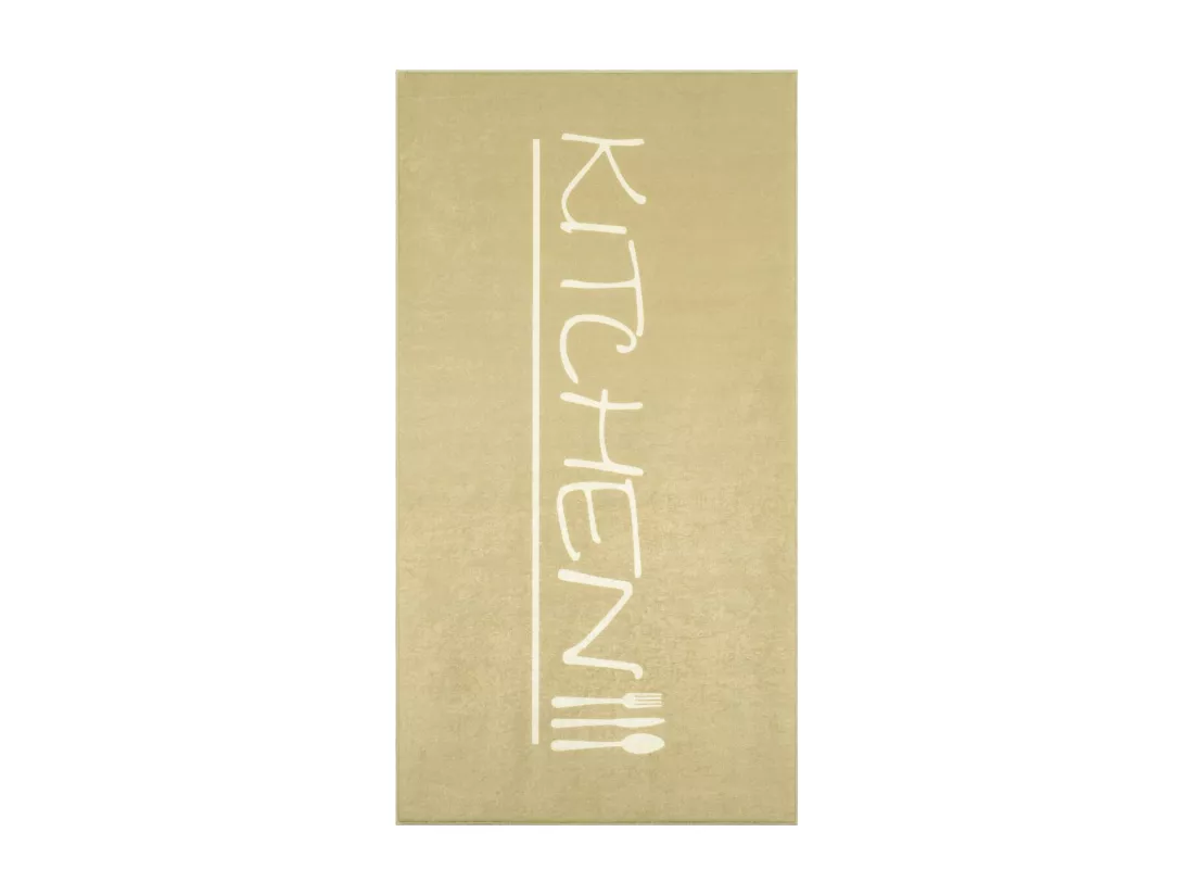 tapis cuisine Lavable 30° 70x180 beige et blanc IMPNUM 13
