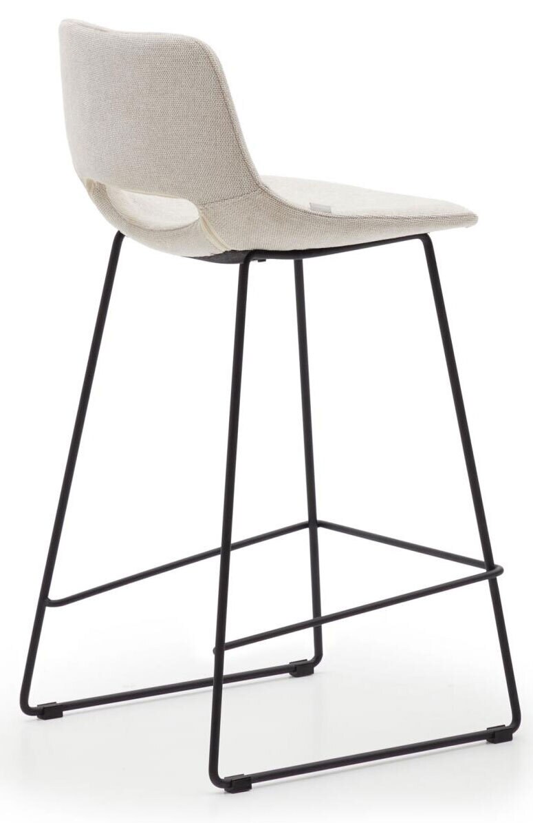 Kave Home Barstuhl ZIGGY 2er Set beige/ schwarz