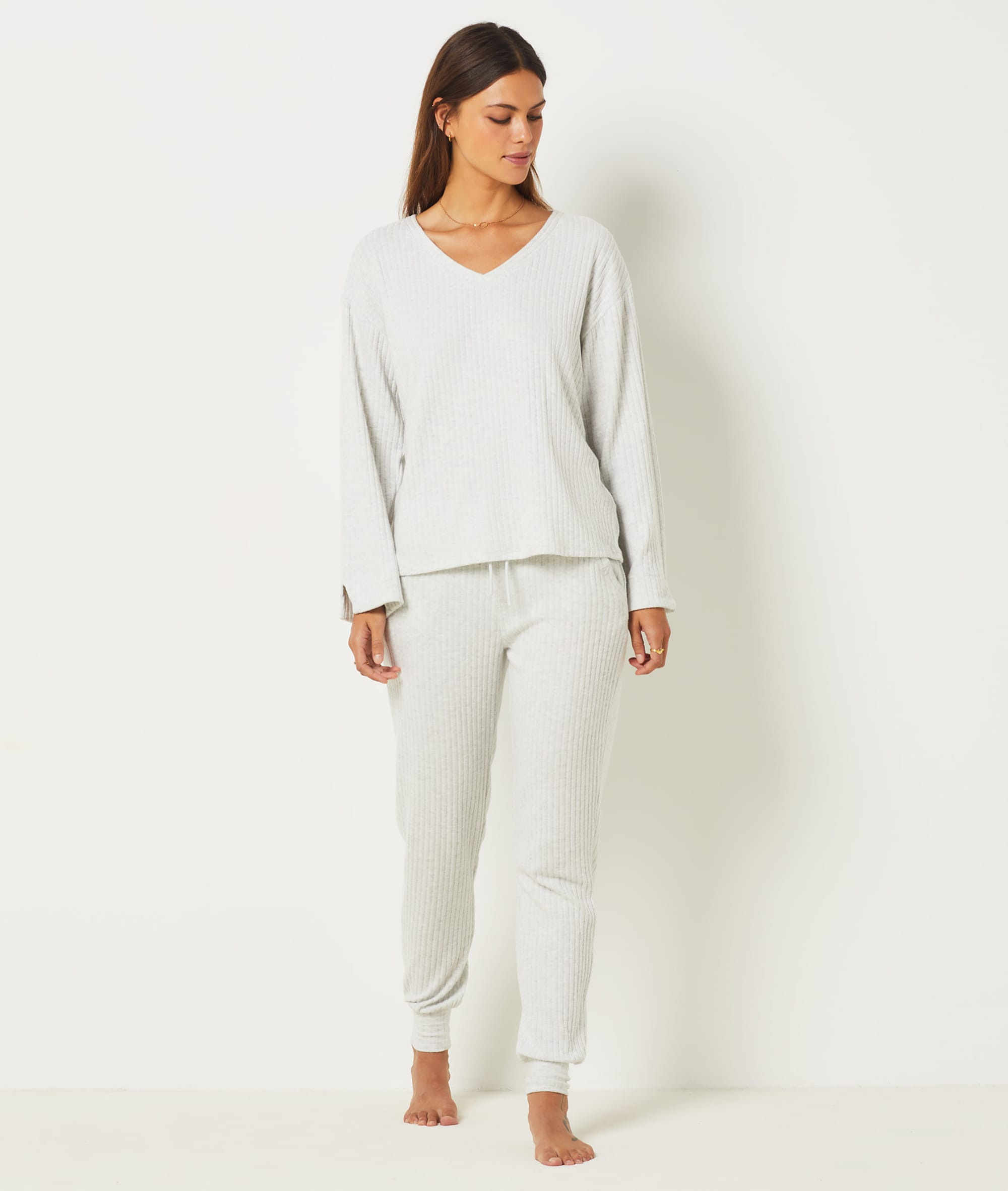 Pantalon de pyjama cotelé