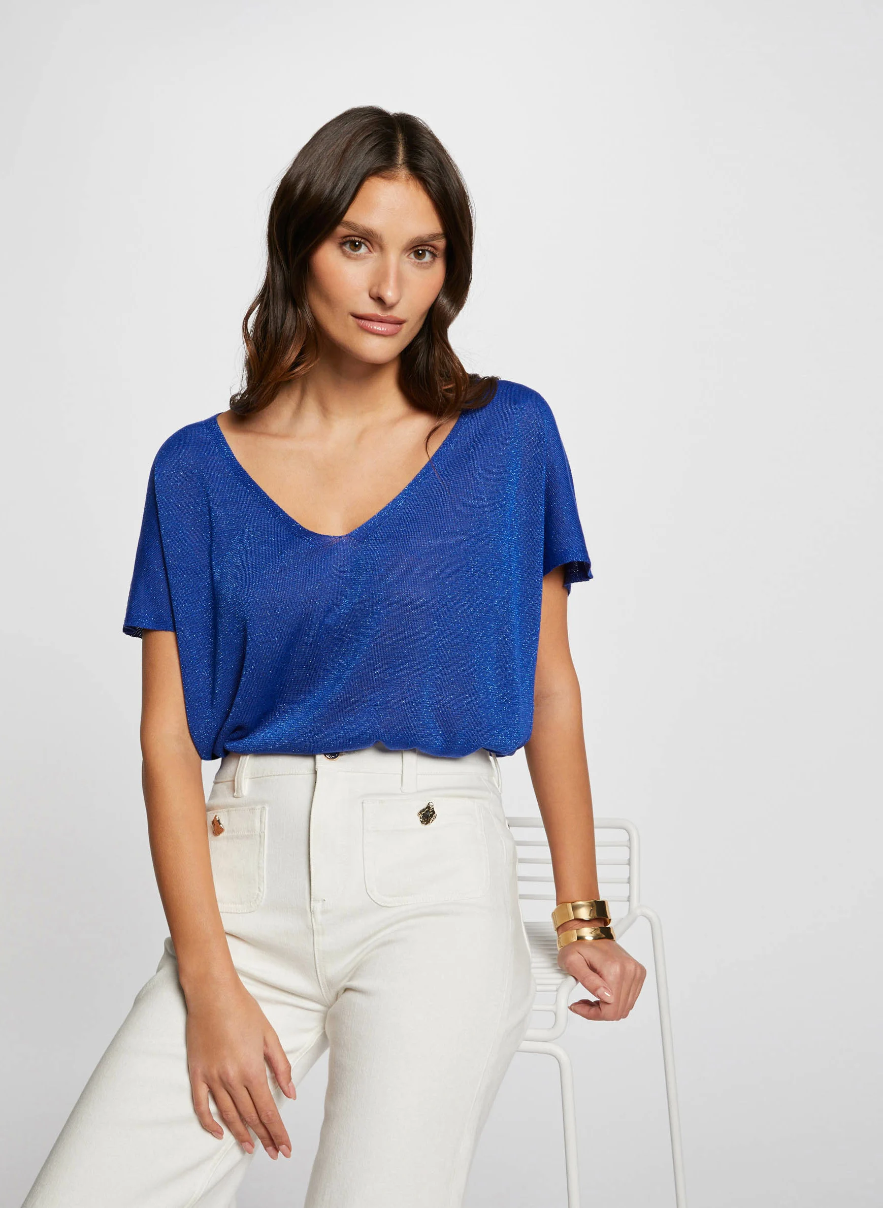 MCOACH - Pull col V manches courtes | Bleu