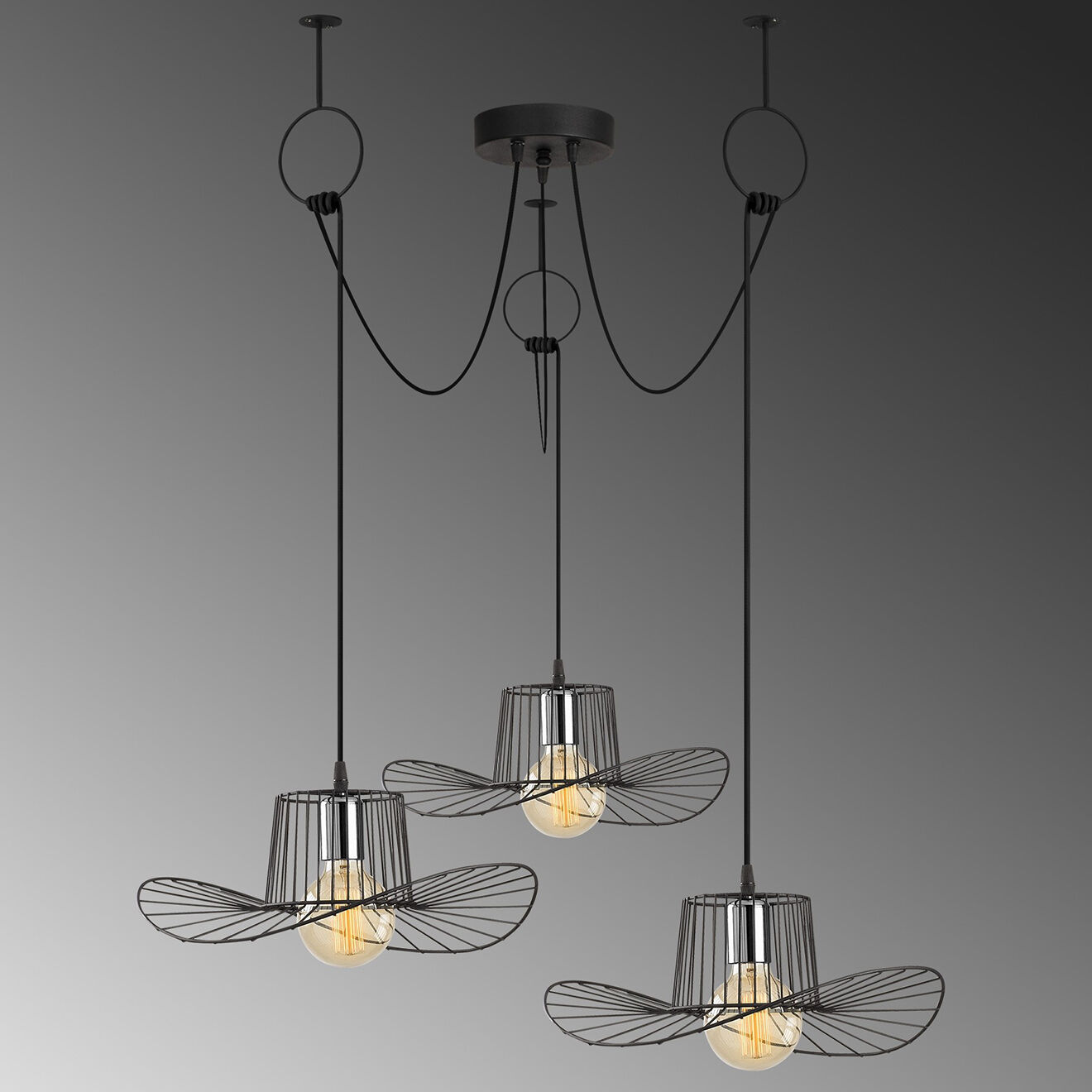 Opviq Suspension Tel 6741 noir  - H.122xD.118 cm