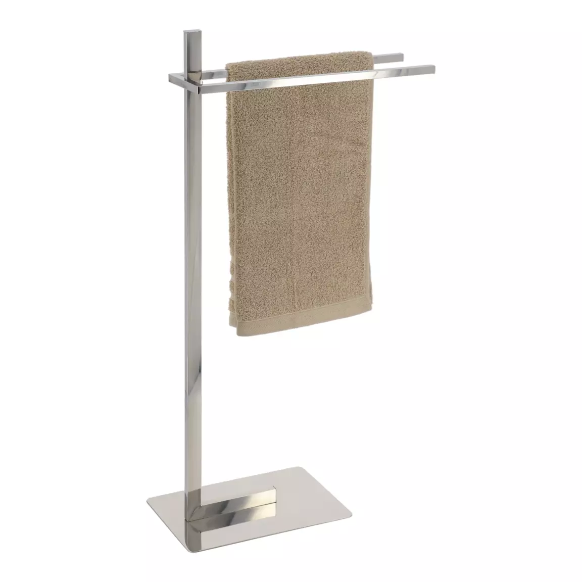 Porte serviette à poser 2 barres (H83 cm) Cromo Argent