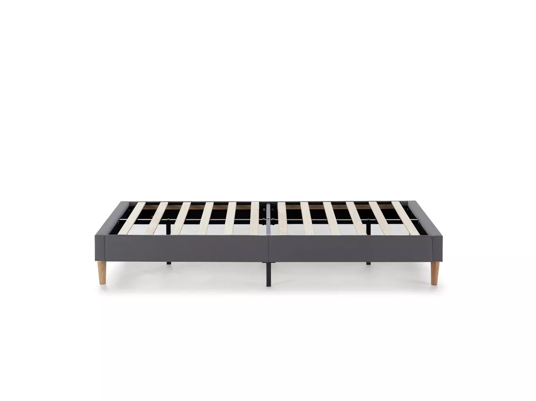 Sommier tapissier Aura 90x190 cm Gris Foncé, Hauteur 30 cm