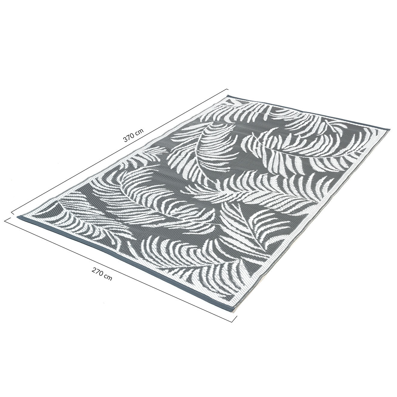 Pratik Garden Tapis extérieur Hawai gris - 270x370 cm