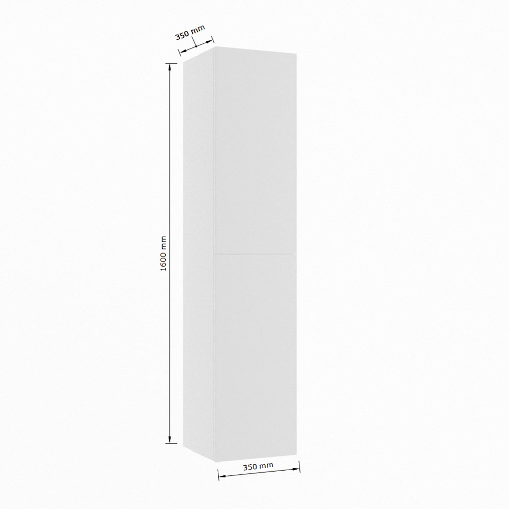 Mondiaz Beam kolomkast met 2 deuren zwart marmer 160x35cm